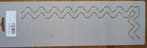 Stencil Quilting Wavy Border quilt QC 1" 2.5cm template stitch sew LG38 - Picture 1 of 1