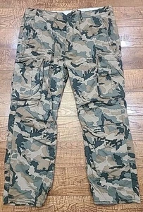 Levi's Mens Camo Cargo Pants 38x28 Gridley Elmwood Baggy High Rise Pocket Bags - Picture 1 of 11