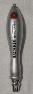 Beer Tap Handle Bacardi Silver Black Bat Rum Alcohol 11.5" - Picture 1 of 6