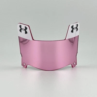 Under Armor - Mini visera de casco de fútbol americano cromada rosa con clips negros Foto 1 de 2