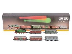 Marklin 8104 Z Scale Mini-Club Steam Passenger Train Set LN/Box - Picture 1 of 6