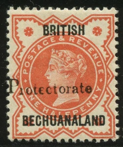 Bechuanaland 1888 QV 0,5d bermellón SG 40 como nuevo con bisagras en muy buen estado MH - Imagen 1 de 2