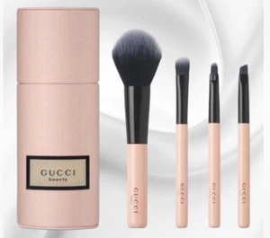 Gucci Beauty GWP Makeup Brush Set 4 pcs + Luxury Brush Holder - Gift Set - Picture 1 of 3