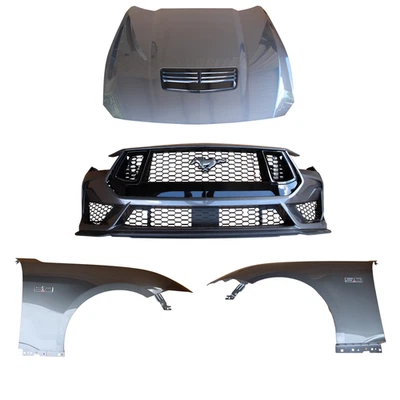 for 2024- 26 Ford Mustang GT front bumper cover grille hood fender Gray Foto 1 de 4