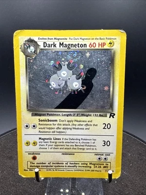Dark Magneton Holo 11/82 Team Rocket Rare Pokémon Card SWIRL - Image 1 of 4