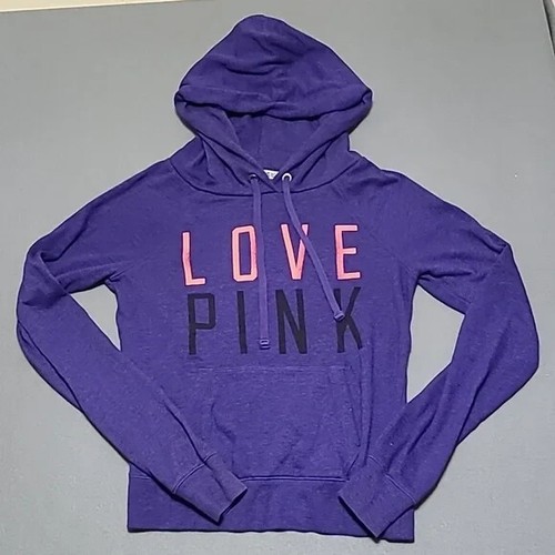 UNDERCOVER Felpa con cappuccio pullover leggero ROSA Victoria's Secret viola amore rosa taglia XS