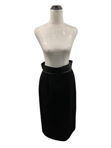 Vintage J.Casanova Paris Rome New York Black Wool Retro Skirt Size UK12 - Picture 1 of 9