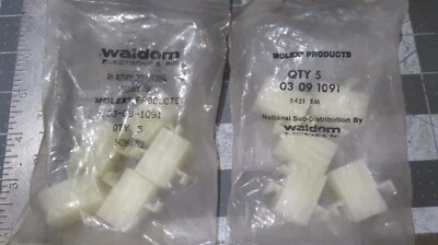 MOLEX 03-09-1091 Conn Housing RCP 9 POS 5.03mm Crimp ST Panel Mount - LOT OF 10 - Image 1 of 3