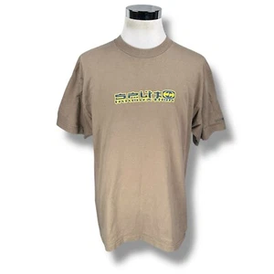 Vintage Split Skater T-Shirt Mens XL Brown Cotton Short Sleeve Pullover 90s USA - Picture 1 of 11