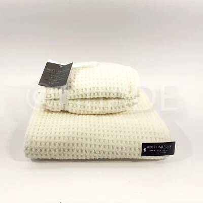 3Pc Hotel Balfour  Soft 100%Cotton 1 Bath 2 Hand Towels Turkey  Ivory New - Image 1 of 4