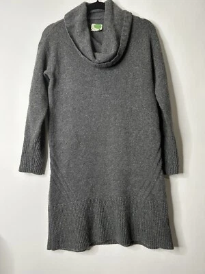 Vestido Suéter Anthropologie Mujer Talla XS Gris Cuello Alto Manga Larga Mezcla Lana Foto 1 de 4