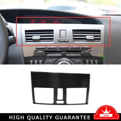 Ajuste para Mazda 3 2011-15 vinilo fibra carbono consola central salida aire ventilación moldura Foto 1 de 4