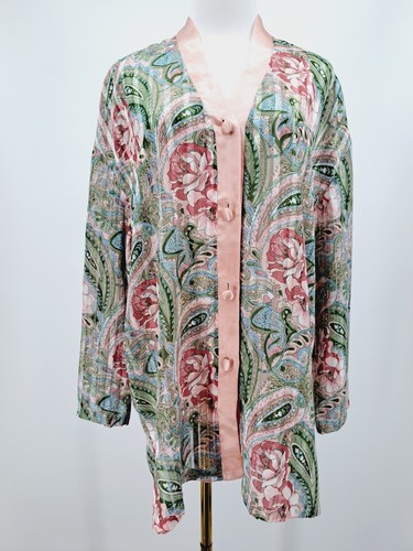 UNDERCOVER Abito da notte floreale vintage con etichetta oro Victoria Secret abbottonato con bottoni grande