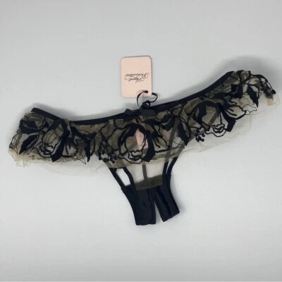 Calzoncillo Agent Provocateur Fransesca Black Cage Ouvert AP4 grande nuevo con etiquetas Foto 1 de 4