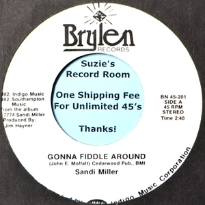 Sandi Miller Gonna Fiddle Around Private Country NM 45 7" Vinyl -Check Coupons! - Imagen 1 de 3