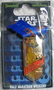 Prendedor Disney 2017 Star Wars Half Marathon Rebel Challenge Medal DLR Run NUEVO * - Imagen 1 de 2