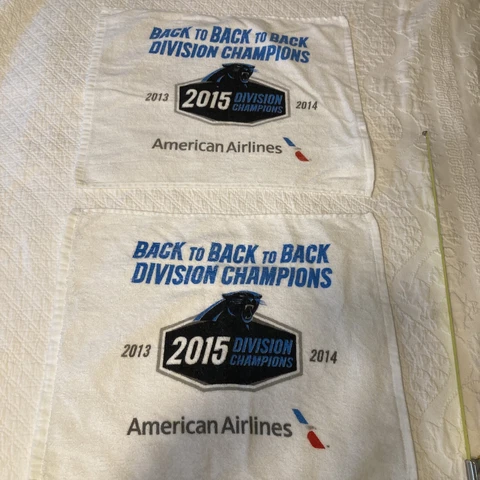 Carolina Panthers America Airlines Rally Towel, White, Approx-18x 15, NR Cover