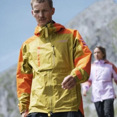 Adidas Terrex Xploric RAIN.RDY Chaqueta de Senderismo Pulso Oliva Naranja Talla XL HH9241 Foto 1 de 4