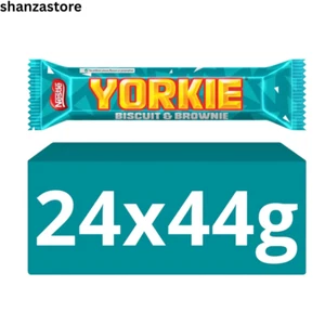 Yorkie Biscuit & Brownie Flavour Milk Chocolate Bar 44g - Pack of 24 - Picture 1 of 4
