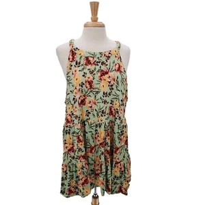 Blusa Top Torrid Para Mujer Sin Mangas Floral Súper Suave Diosa Talla 4 Verde Rayón - Imagen 1 de 13
