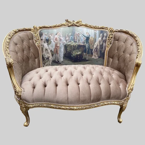 French Louis XVI Style Corbeille Loveseat/Sofa/Marquise-made to order Cover