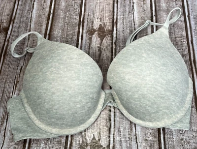 РОЗОВЫЙ VICTORIA'S SECRET носить везде пуш-ап с подкладкой бюстгальтер 34C серый на косточках - Изображение 1 из 4