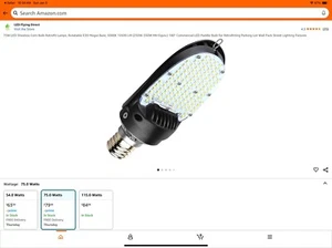 LED Shoebox Area Corn Light Bulb 75w LED Retrofit Kits 4000k E39 Rotatable - Bild 1 von 9