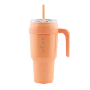 Reduce Cold1 Tumbler Straw,Lid & Handle Insulated Stainless Steel 40oz Orange - Picture 1 of 9