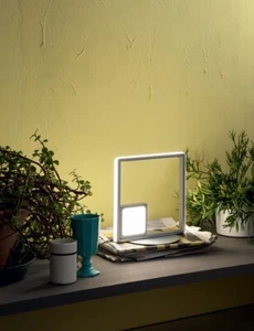 Modern Square Silver LED Bedside Lamp Abat Jour CIC-487 - Picture 1 of 1