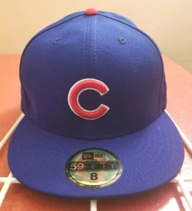 Chicago Cubs MLB New Era Blue 2016 Postseason Team Logo 8 inches Fitted Cap - Picture 1 of 5