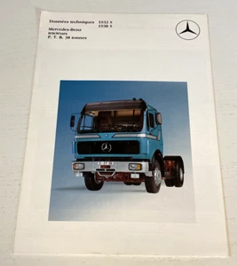 Brochure de Vente Camions MERCEDES 1933S & 1938S* - Septembre 1981, en Français. - Picture 1 of 3