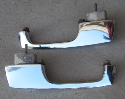1966 Cadillac Eldorado Ext Outer Door Handle Pr (2) Handles Chrome Used Orig 66 - Image 1 of 4