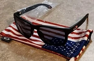 🔥 RARE Oakley HOLBROOK 9102 E655 Matte Black/Prizm Grey Flag Icon 57-18-137 BR - Picture 1 of 9