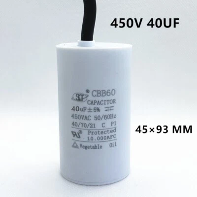 PF CBB60 40MFD 40uF 450VAC 450V Motor START Running Capacitor for Washer US STOCK