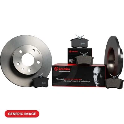 Rear Brake Discs + Pads Fits Seat Leon Skoda Octavia VW Caddy Eos Golf BREMBO - Image 1 of 4