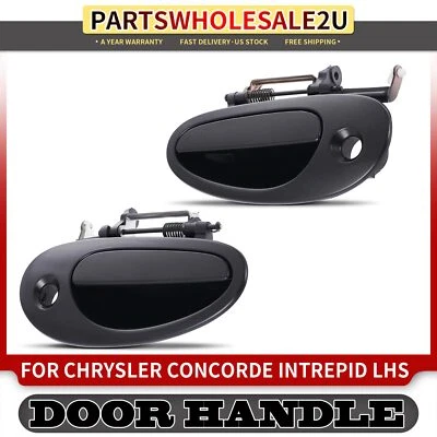 2x Front Left & Right Black Exterior Handle w/keyhole for Chrysler Intrepid LHS - Image 1 of 4