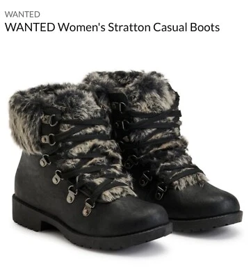 Botas negras informales Wanted Stratton para mujer 6,5 Foto 1 de 4