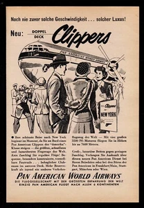 3w7222 / Vintage 1949 Advertising - PAN AMERICAN WORLD AIRWAYS - Picture 1 of 1