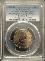2018-D Innovation Dollar 1st Patent Coin PCGS MS64 Position B