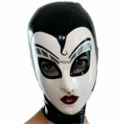 Latex Haube Gummi Maske Drama Dienstmädchen Uniform Kopfbedeckung Fetisch Clubkl - Bild 1 von 4