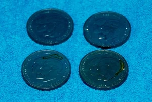 4 x 1981 Royal Wedding Prince of Wales and Lady Diana UK 25 Pence Crown - Bild 1 von 10