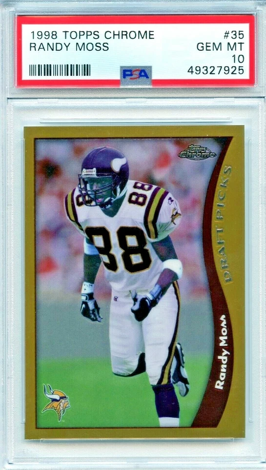 Topps Chrome Randy Moss 1998 novato radiocontrol #35 PSA 10 gemas como nuevo 💎 🔥 patio Foto 1 de 1