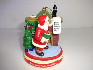 vintage coca cola santa musical hanging christmas ornament - Picture 1 of 15