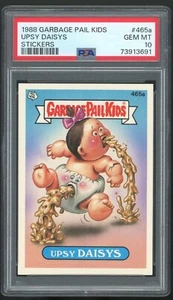 1988 Topps Garbage Pail Kids 12th Series #465a Upsy Daisys PSA 10 GEM MINT - Picture 1 of 2