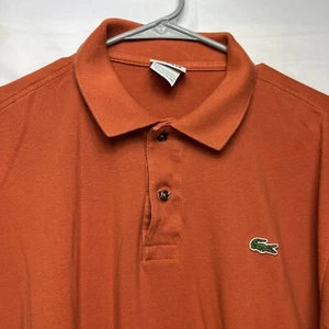 Lacoste / Short Sleeve Pique Polo Shirt / Color Orange / 8 (large) - Picture 1 of 7