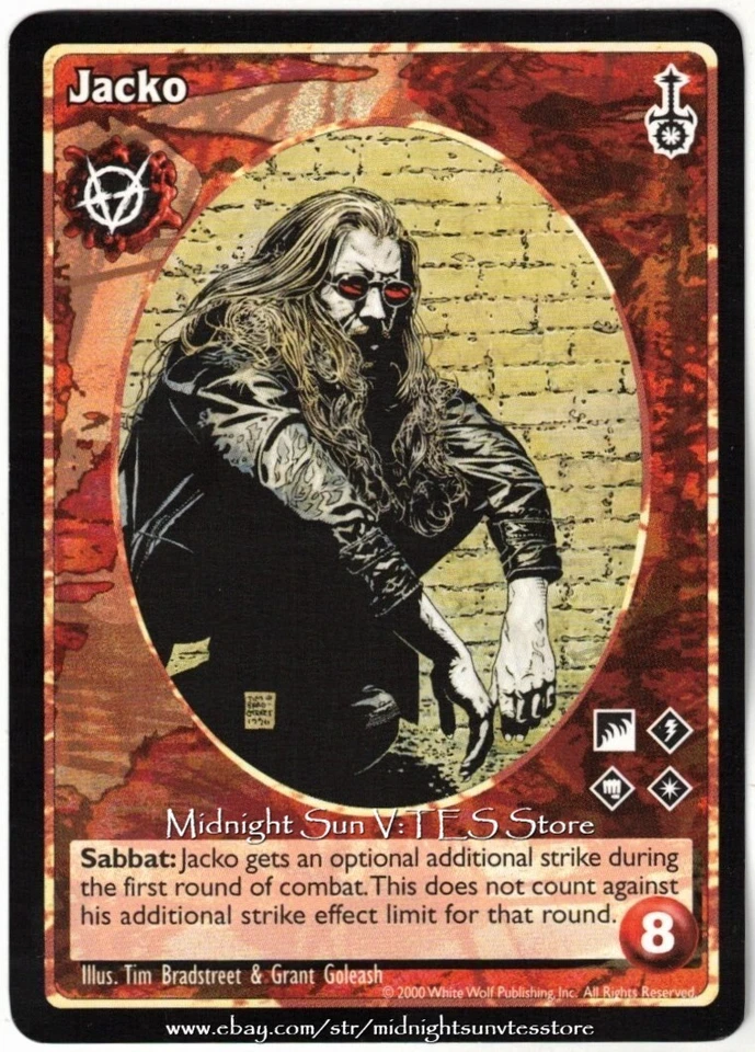 Jacko Brujah Antitribu Sabbat War V:TES VTES Vampire CCG - Image 1 of 1