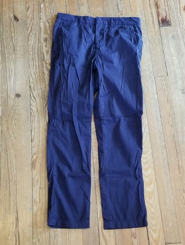 Pantaloni da donna blu McQ Alexander McQueen taglia IT 44 US 30 anteriore piatto