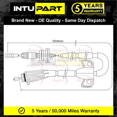 Cable de freno trasero manual IntuPart 9173146 se adapta a Volvo S60 2000-2004 2.4 D 2.5 IntuPart Foto 1 de 2