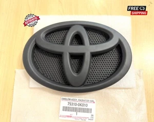 TOYOTA MATT BLACK 19 CM LOGO EMBLEM BADGE FOR HILUX REVO REVO ROCCO 2015-2020 - Picture 1 of 11