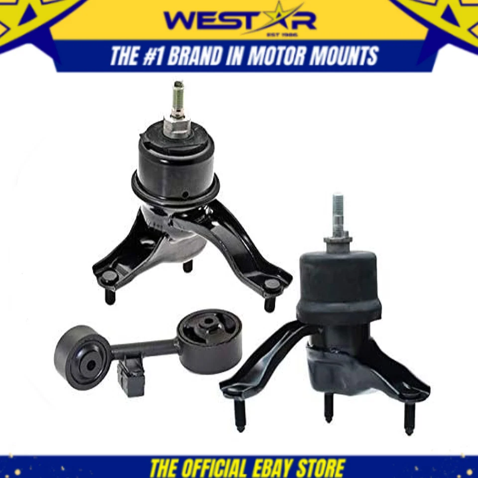 Fits 2004-2007 Toyota Highlander 3.3L Except Hybrid Motor & Trans Mount Set 3pc - Изображение 1 из 3